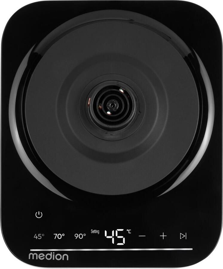 MEDION LIFE Digitale waterkoker MD12106 (2.200 W 1 5 L LED-display LED-lichtbalk automatische programma s kinderslot zwart)