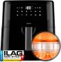 MEDION P10 XL Airfryer (6 8 liter XXL heteluchtfriteuse 2.150 watt twee roestvrijstalen verwarmingselementen schudalarm 9 automatische programma's touch bedieningspaneel LED-display) zwart - Thumbnail 2