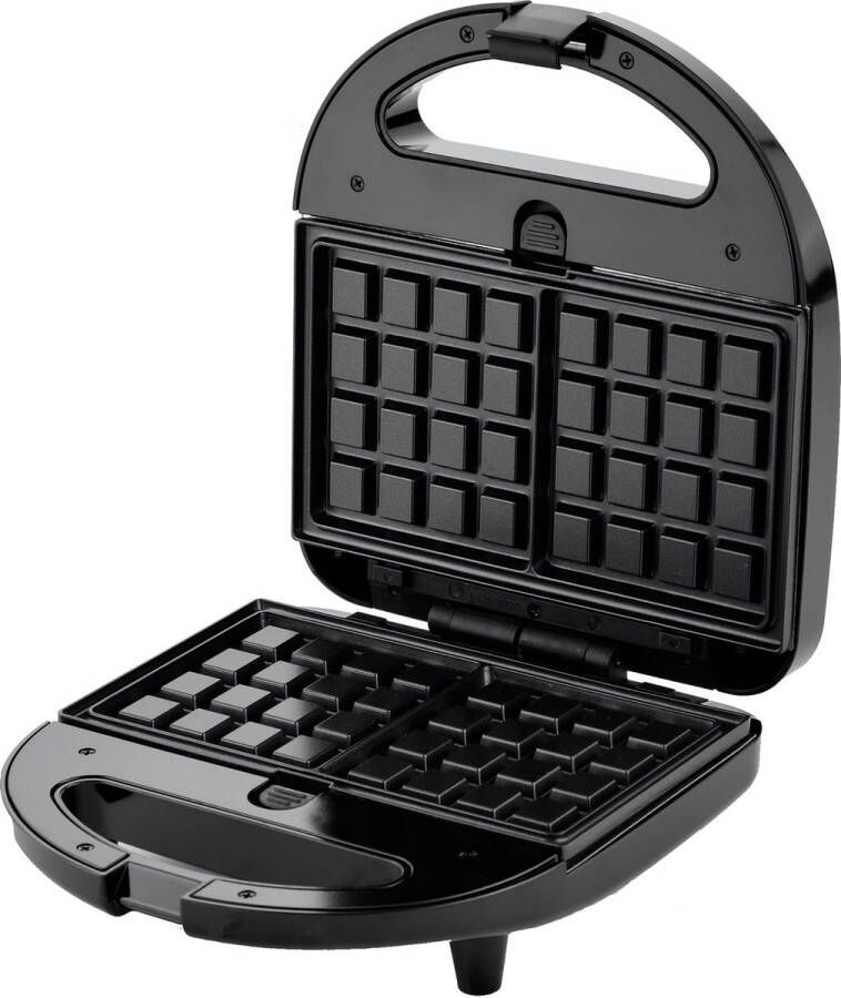 MEDION Tosti Apparaat (MD19788) Wafelijzer Tosti ijzer Panini Grill met Anti Aanbaklaag Sandwich Maker 750 watt Zwart