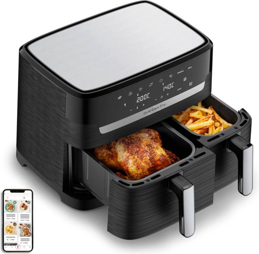 Meerkloos Dubbele Airfryer Dubbele Mand Dual Cook Heteluchtfriteuse