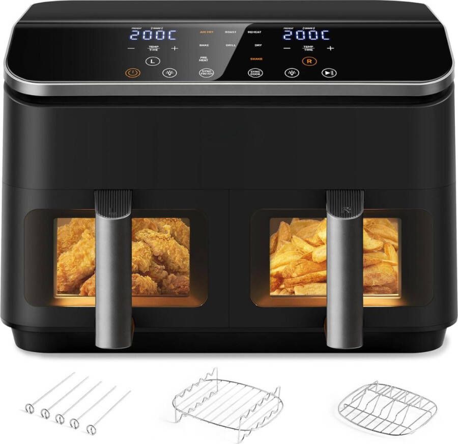 Meerkloos Dubbele Airfryer Dubbele Mand Dual Cook Heteluchtfriteuse - Foto 2