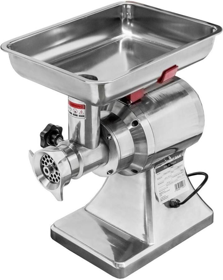 Mega Market Mega-M Gehaktmolen 200 kg u 950W Roestvrij Staal Professioneel