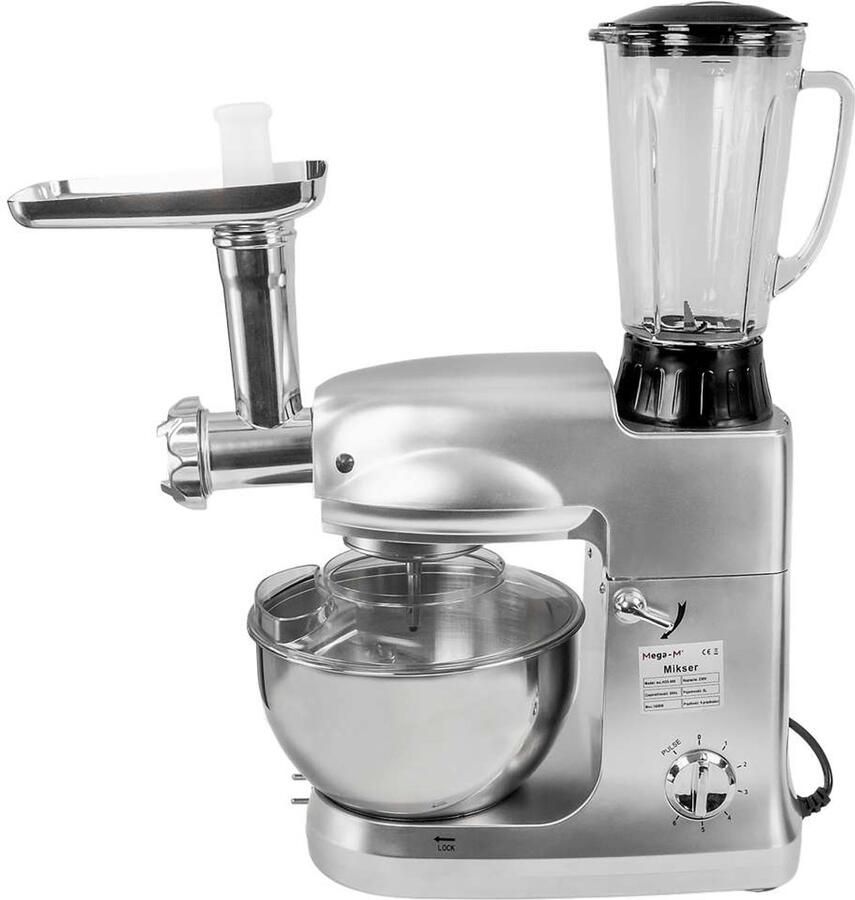 Mega -M MX.H05 Planetaire mixer 5 liter kom 3-in-1 multifunctioneel 1000 W vermogen