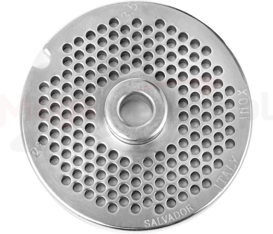 Mega -M Professionele Gehaktmolen Schijf Ø 80 mm Gaten 6 mm RVS Voor Vleesmolen model wi.HO250.1100.sn Roestvrij Staal