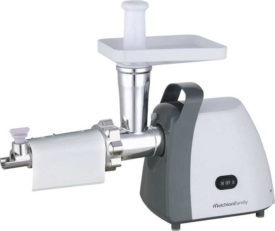 Melchioni 118420214 vleesmolen 250 W Grijs Roestvrijstaal Wit