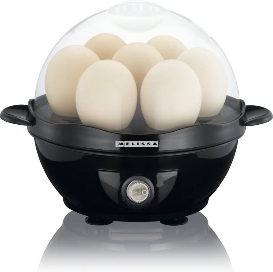 Melissa 16270021 Elektrische Eierkoker 7 eieren Ideaal voor Pasen Zwart