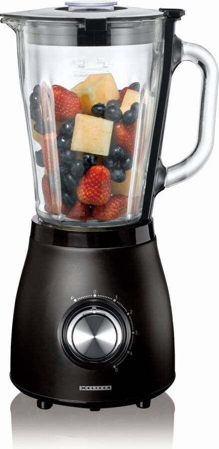 Melissa Blender 500W en 1 5L kan 5 snelheden Smoothies soepen sauzen en meer 16180133 Mat Zwart