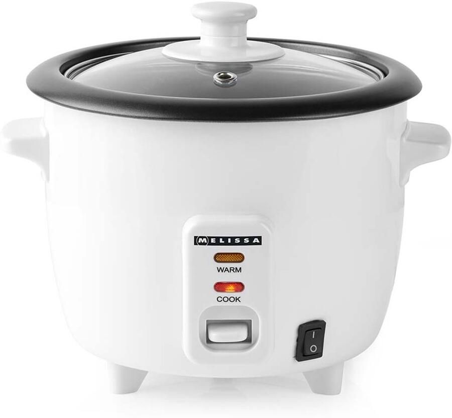 Melissa Rijstkoker 0 6 l 300 W Anti-aanbaklaag Uitneembare kom Stoommandje Warmhoudfunctie Automatische uitschakeling Wit