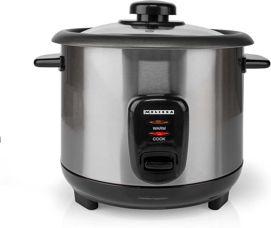 Melissa 16280023 Rijstkoker 1 0 l 400 W Anti-aanbaklaag Uitneembare kom Stoommandje Warmhoudfunctie Automatische uitschakeling