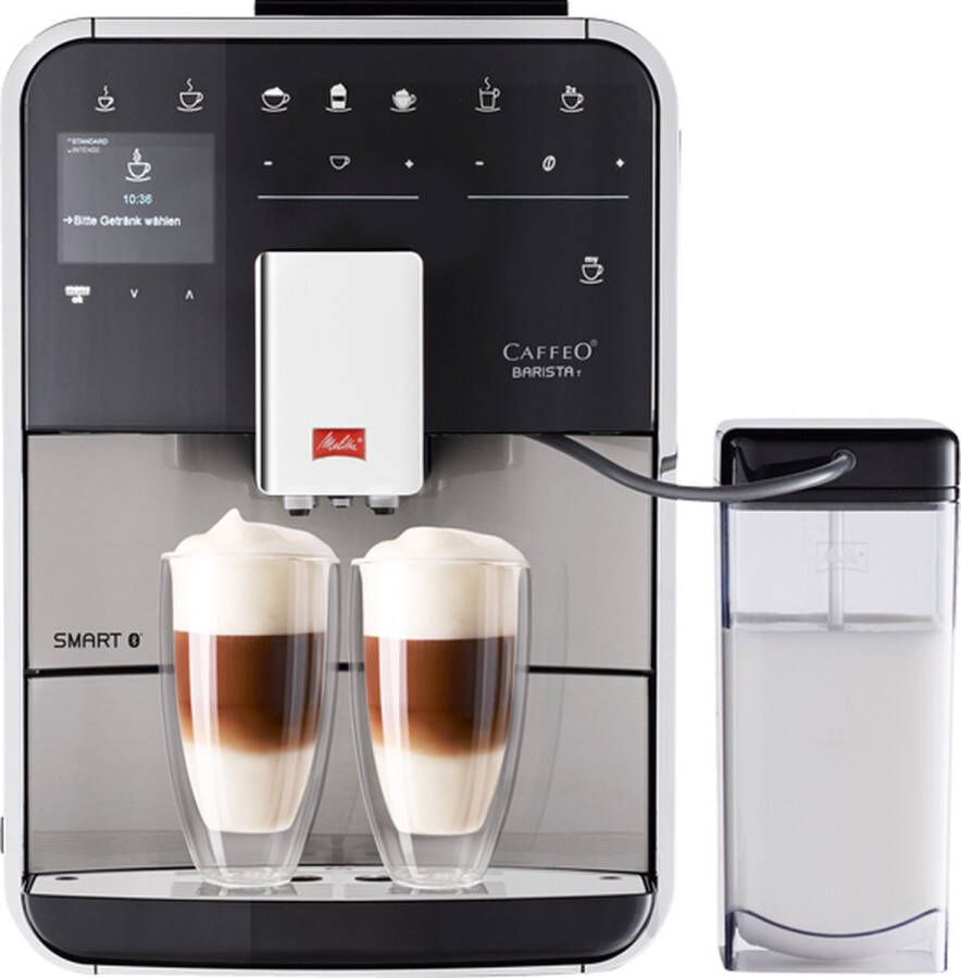Melitta Volautomatisch koffiezetapparaat Barista T Smart F 84 0-100 roestvrij staal Hoogwaardig front van edelstaal 4 gebruikersprofielen & 18 koffierecepten