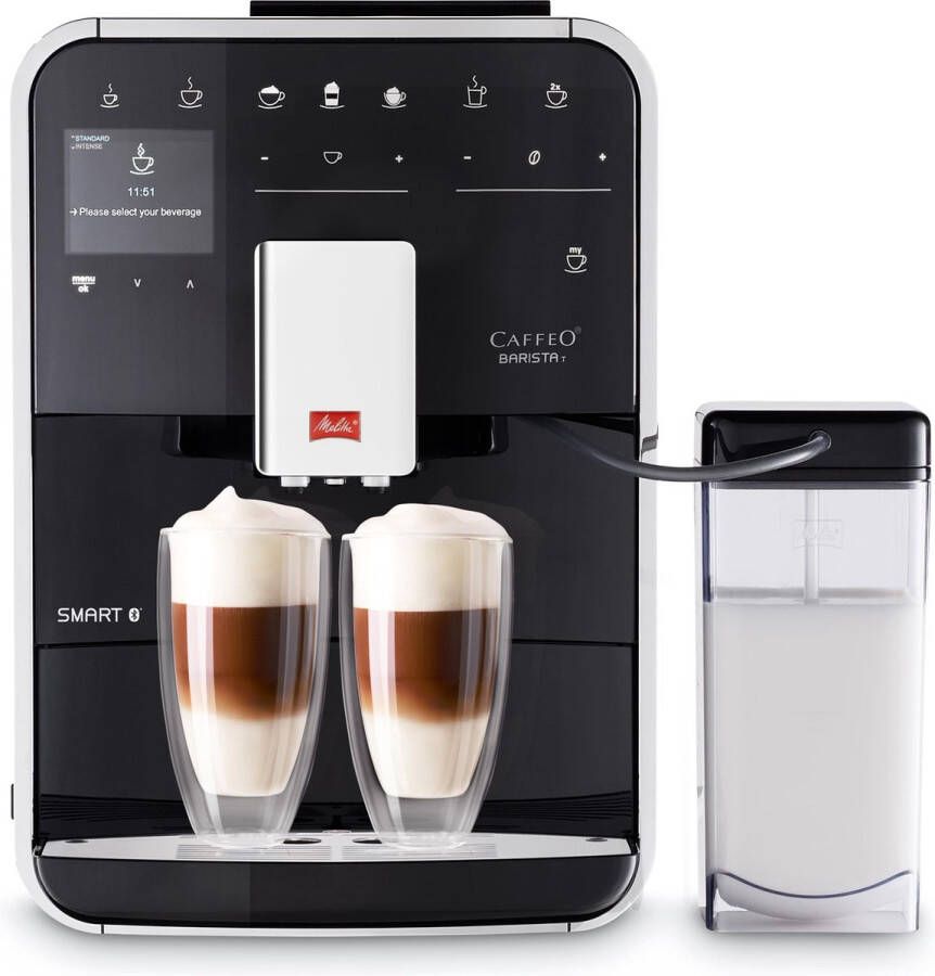 Melitta Volautomatisch koffiezetapparaat Barista T Smart F 83 0-102 zwart 4 gebruikersprofielen & 18 koffie recepten volgens italiaans origineel recept