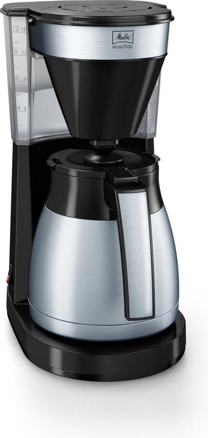 Melitta Easy II Top Therm Steel Koffiezetapparaat RVS Zwart