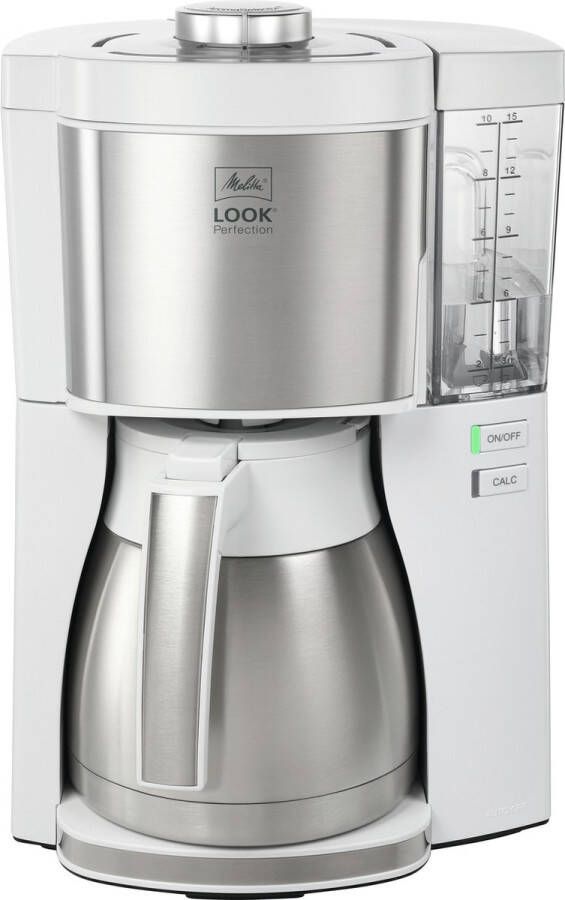 Melitta Coffee Machine Look v Therm Perfection 1025-15 Wit geborsteld staal
