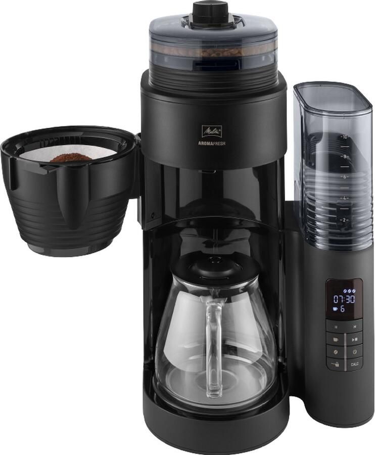 Melitta Koffiezetapparaat met maalwerk AromaFresh X 1030-06 1 25 l 11 instellingen van de maalgrofheid koffiebonen -poeder timer warmhoudplaat
