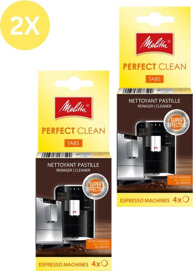 Melitta Perfect Clean Tabs Voor volautomatische espressomachines 2 x 1 8 g Voordeelverpakking