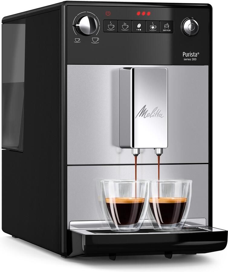 Melitta Volautomatisch koffiezetapparaat Purista F230-101 zilverkleur zwart Favoriete koffie-functie compact & extra geruisloos - Foto 3