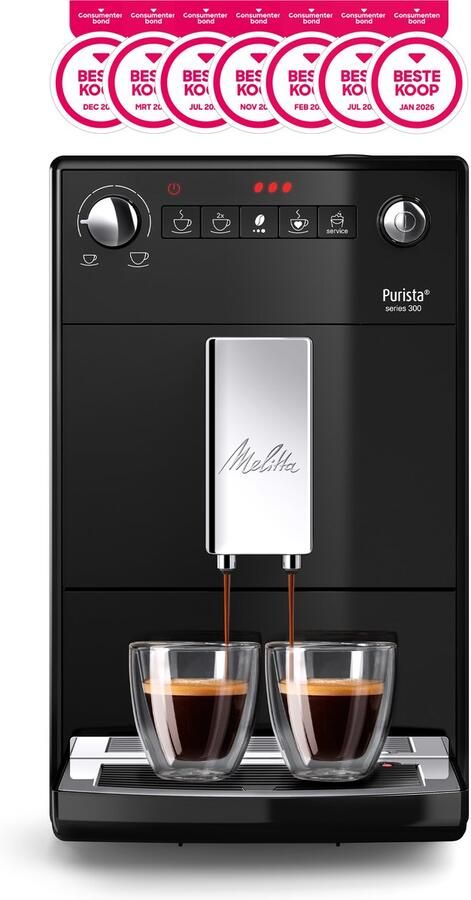 Melitta Volautomatisch koffiezetapparaat Purista F230-101 zilverkleur zwart Favoriete koffie-functie compact & extra geruisloos - Foto 16