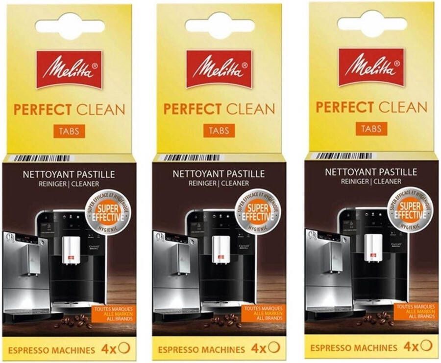 Melitta Perfect Clean Espresso Machinereiniger 3 x 4 zakjes