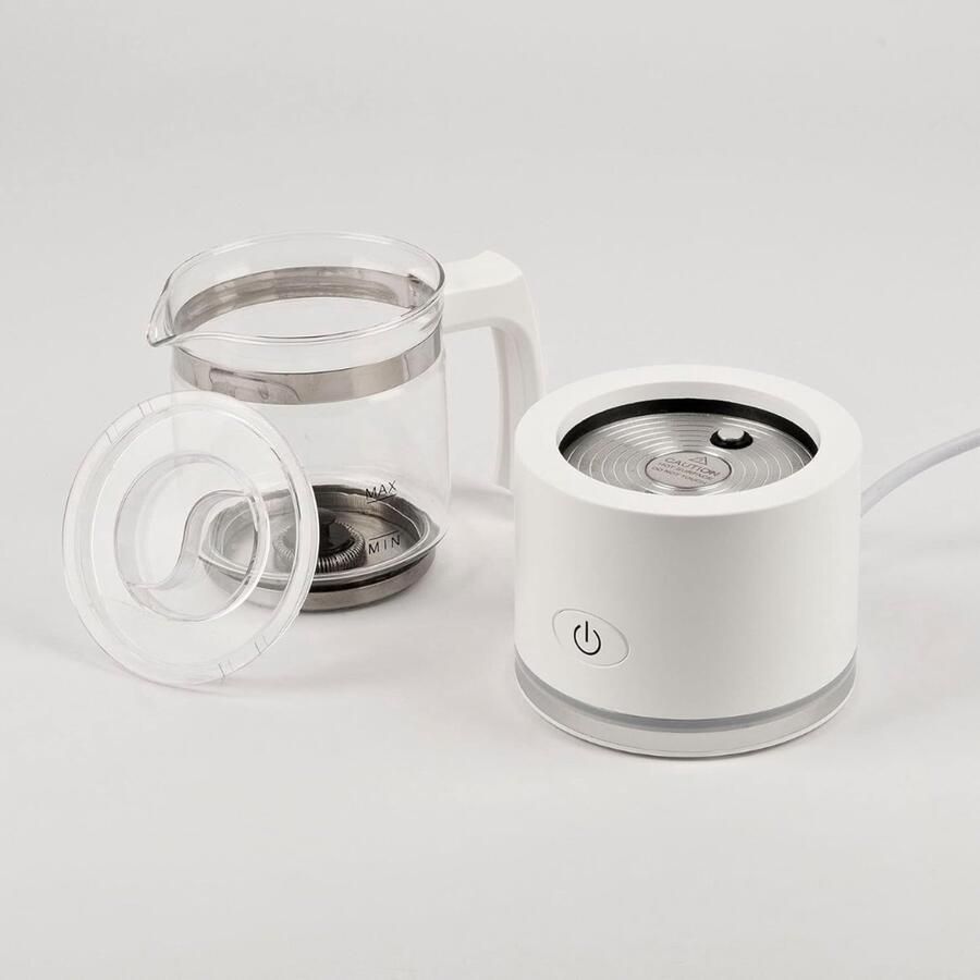 Melk Opschuimer 250ml Capaciteit Melkopschuimer Elektrische melkopschuimer Wit 12cm x 12cm x 20cm