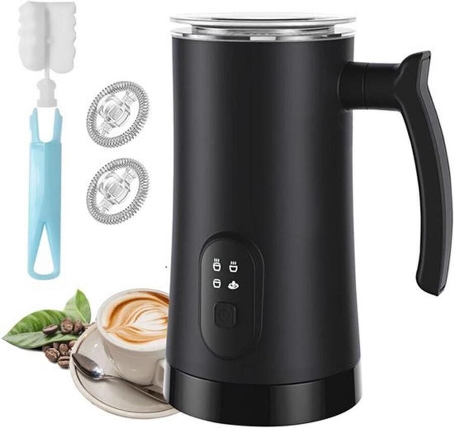 Melkopschuimer 4-in-1 automatische melkopschuimer elektrisch voor warm en koud melkschuim stille opschuimer voor latte macchiato cappuccino