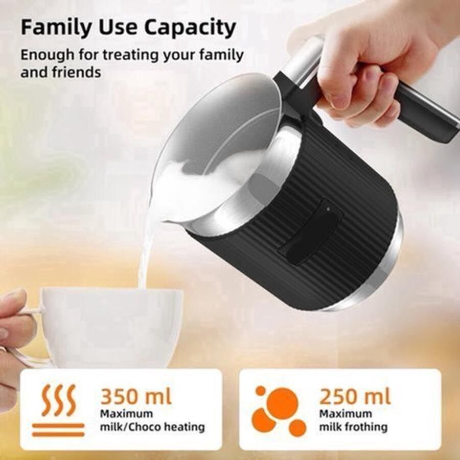 Melkopschuimer Electrisch Milk Frother 5-in-1 – Warm & Koud Schuim – Warme Chocolademaker – Vaatwasserbestendig