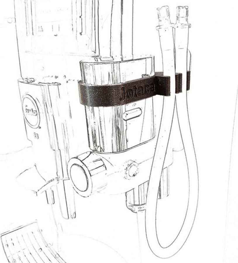 Melkslangbevestiging compatibel met volautomatische koffiemachines (E8 (EA EC) S8 S80 WE8 vanaf bouwjaar 2019 Galaxy zwart)