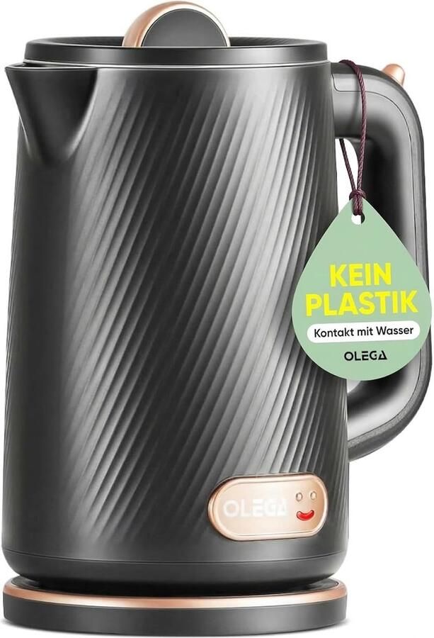 MELVRA Waterkoker 1.8 Liter Elektrische Waterkoker 1800W Snelkoker RVS Waterkoker Roestvrij Staal 304 BPA-Vrij Automatische Uitschakeling Droogkookbeveiliging Theeketel Draadloos Zilver Keukenapparatuur 1.8L