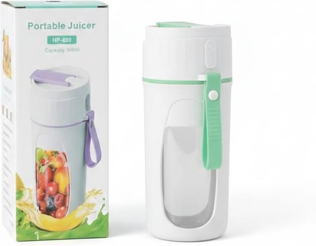Mer kloos Draagbare Blender 500ML – Krachtige 45W Motor – USB Oplaadbare Smoothie Maker – Mini Juicer To Go – Voor Fruit Shakes & Babyvoeding – BPA Vrij