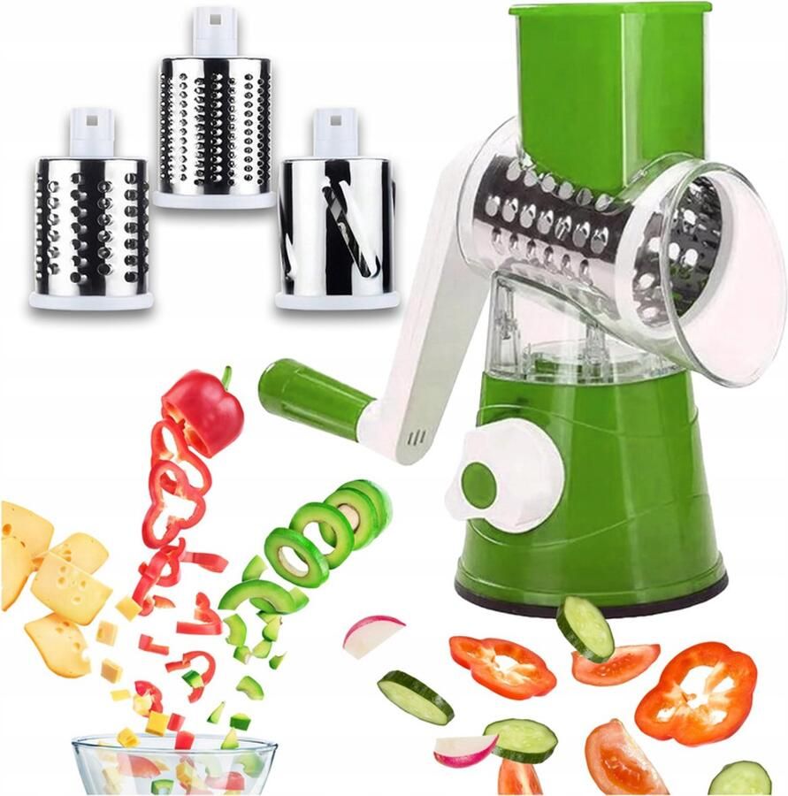 Merk-loos Groentesnijder Multifunctionele roterende voor Groenten& Kaas Handmatig Veilig & Snel snijden