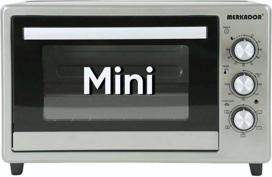 Merkador Vrijstaande Mini Oven 30 Liter 1500 Watt Gemakkelijk Te Reinigen Geëmailleerde Zijwanden Kruimelbak