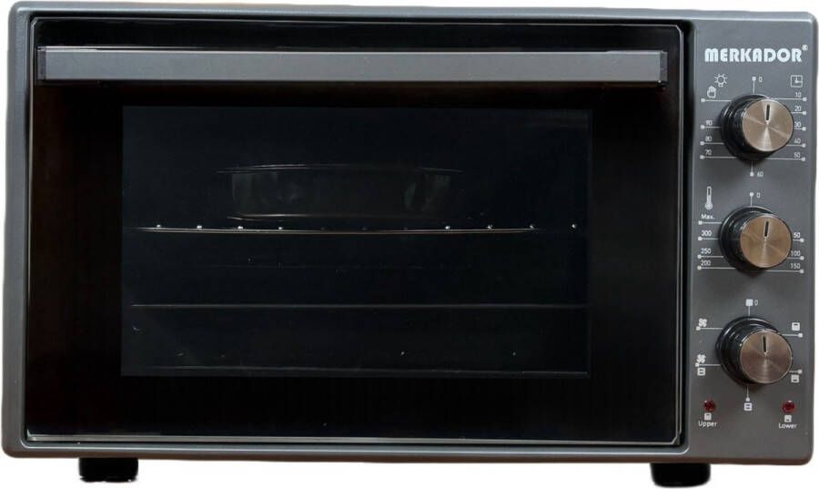 Merkador Vrijstaande Oven 40 Liter 1300 Watt Hetelucht Gemakkelijk schoon te maken geëmailleerde binnenruimte Antraciet Mini Oven - Foto 2