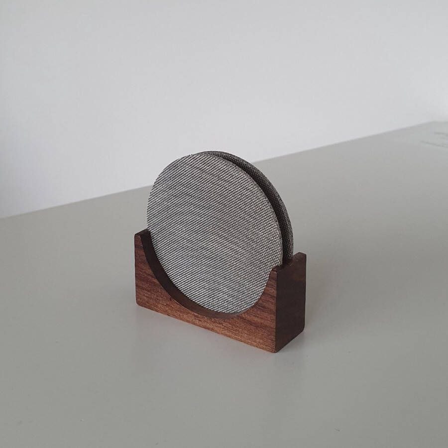 Merkloos Puck Screen Filter Houder Met 2 Puck Screens 58 5 mm Espresso Distributiefilter Houder Hout Bruin