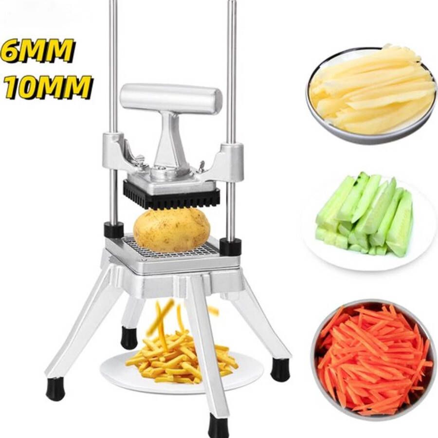 Merkloos Snijmachine Groente snijder Chopper Fruitsnijder 4 messen en lade Handmatig