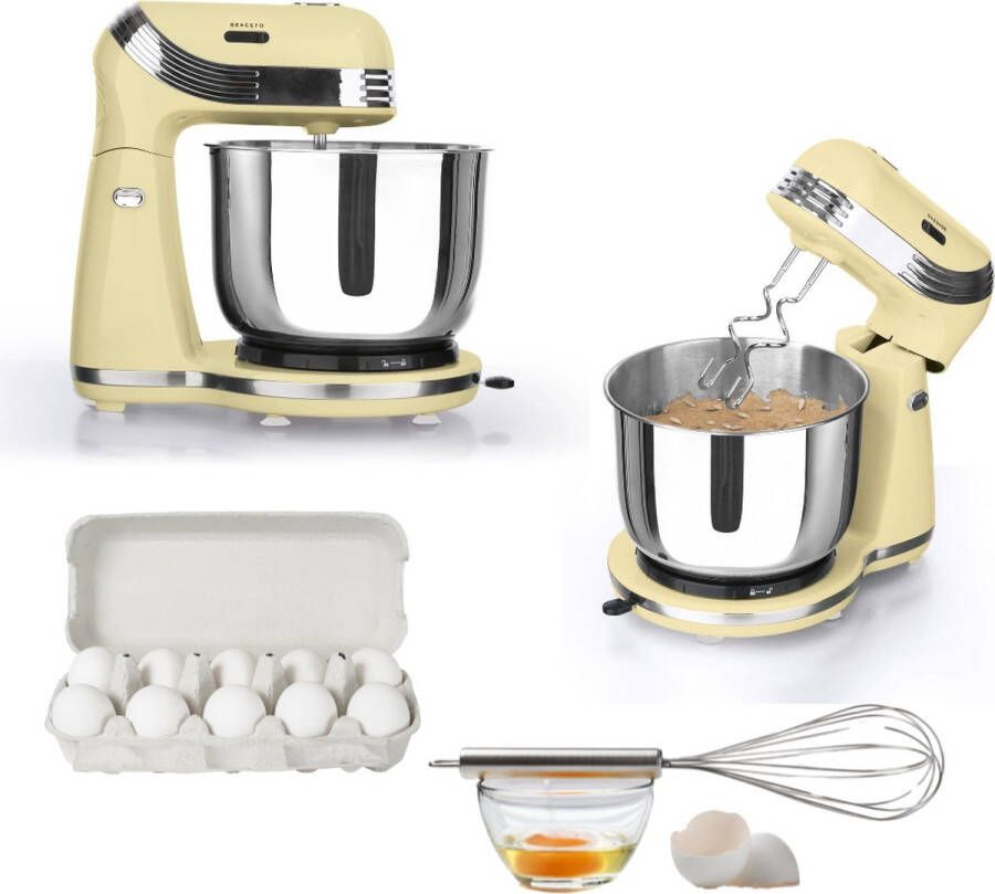 White-label Deegmachine met Spatbescherming Keukenmachine Kneedmachine voor Zwaar Deeg Geel