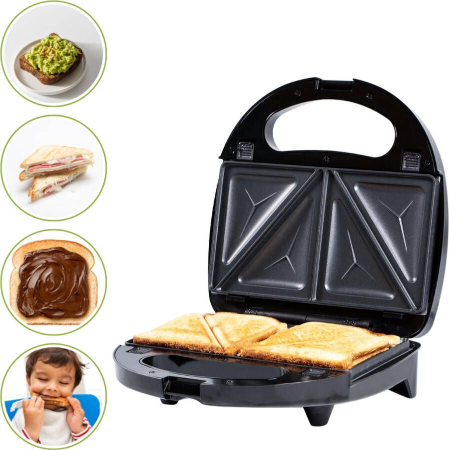Tosti Apparaat Broodrooster Tosti Grill Apparaten Zwart
