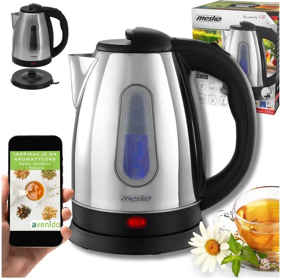 Mesko MS 1353 Waterkoker 1.8L 1500W Inox