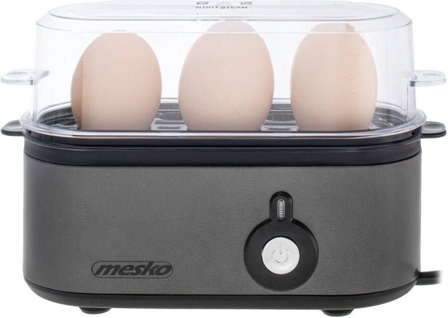 Mesko MS 4485 Eierkoker voor 3 eieren vermogen 210W instelbare kookfase indicatielampje Grijs