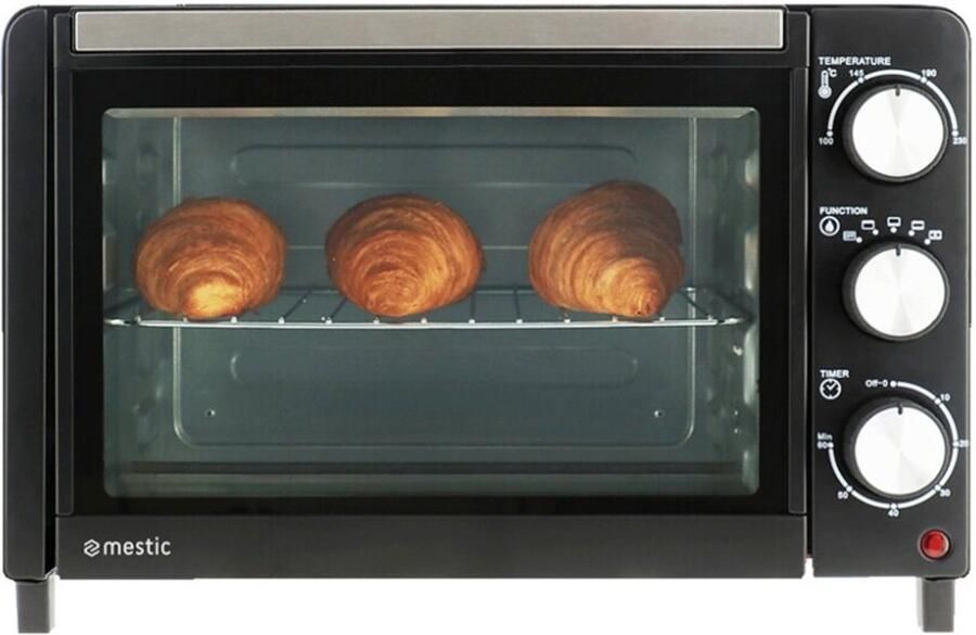 Mestic MHO-120 Mini Oven Inclusief grillrooster en bakplaat Inhoud: 18 L Compact en lichtgewicht