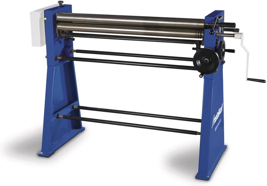 Metallkraft Manuele plaatwals 3 rollen asymmetrisch werkbreedte 1000 mm plaatdiktes tot 2 mm in staal RBM1000-20 ECO