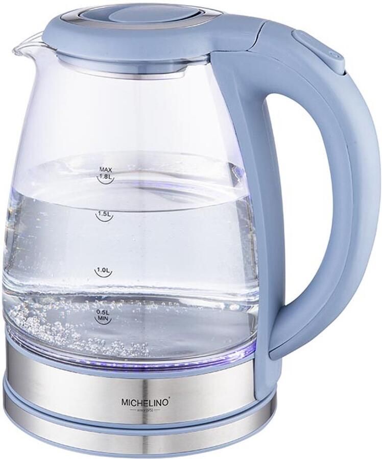 Michelino 28403 Waterkoker 1.8 liter Glass Blauw