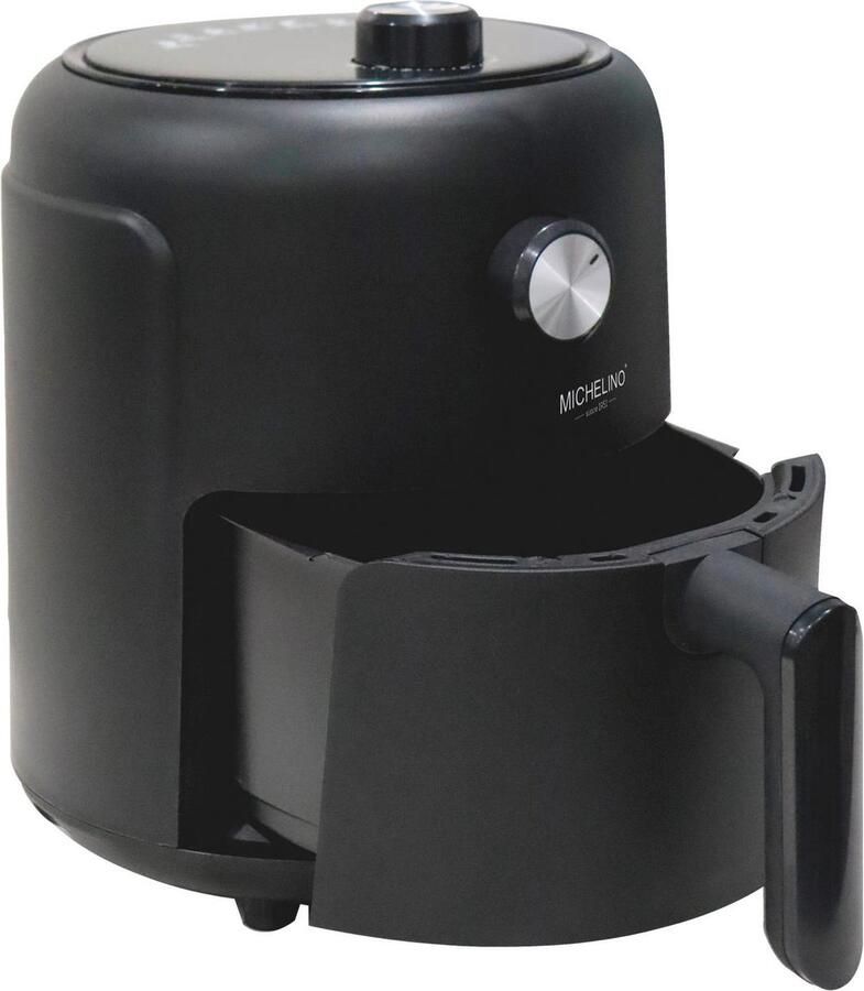 Michelino Airfryer 2 6 Liter – Heteluchtfriteuse – Oliearme Friteuse – Mini Airfryer – 1000W – Instelbare Temperatuur 80-200°C – Zwar