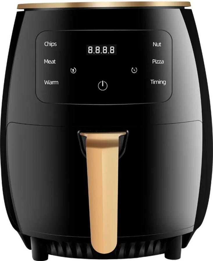 MicroData Nueva Vida Airfryer Heteluchtfritreuse 4.5 Liter 1400W Zonder Olie Touch Screen Zwart