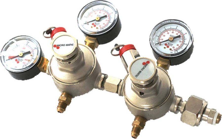 Micromatic Micro Matic 2 taps CO2 drukmeter G3 4