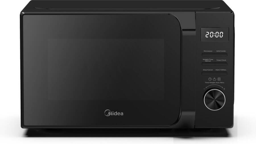Midea AG20CF2EBK Magnetron met grill 20L 700W 8 Automatische programma's Zwart