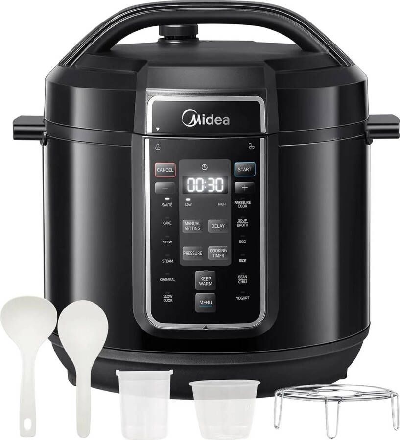 Midea Seastone 9-In-1 Elektrische Snelkookpan Met Anti aanbak pot Yoghurtmaker Rijstkoker Sauteren Stoom Cakebaker