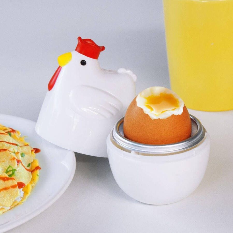 MikaMax Magnetron Eierkoker Herbruikbare Eikoker Snel je Ei Klaar Boiley Microwave Egg Boiler 3-5 minuten Ei koker - Foto 1