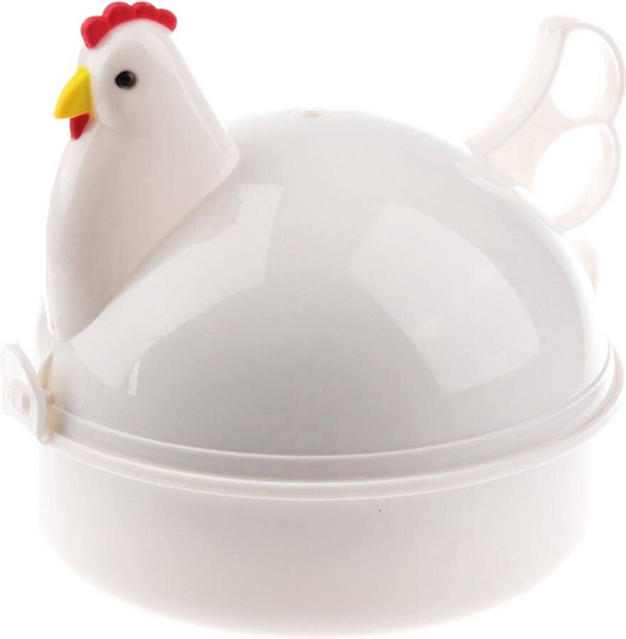 MikaMax Magnetron Eierkoker Microwave Egg Boiler Eenvoudig Klaar te Maken Binnen 10 min Klaar Ruimte voor 4 Stuks