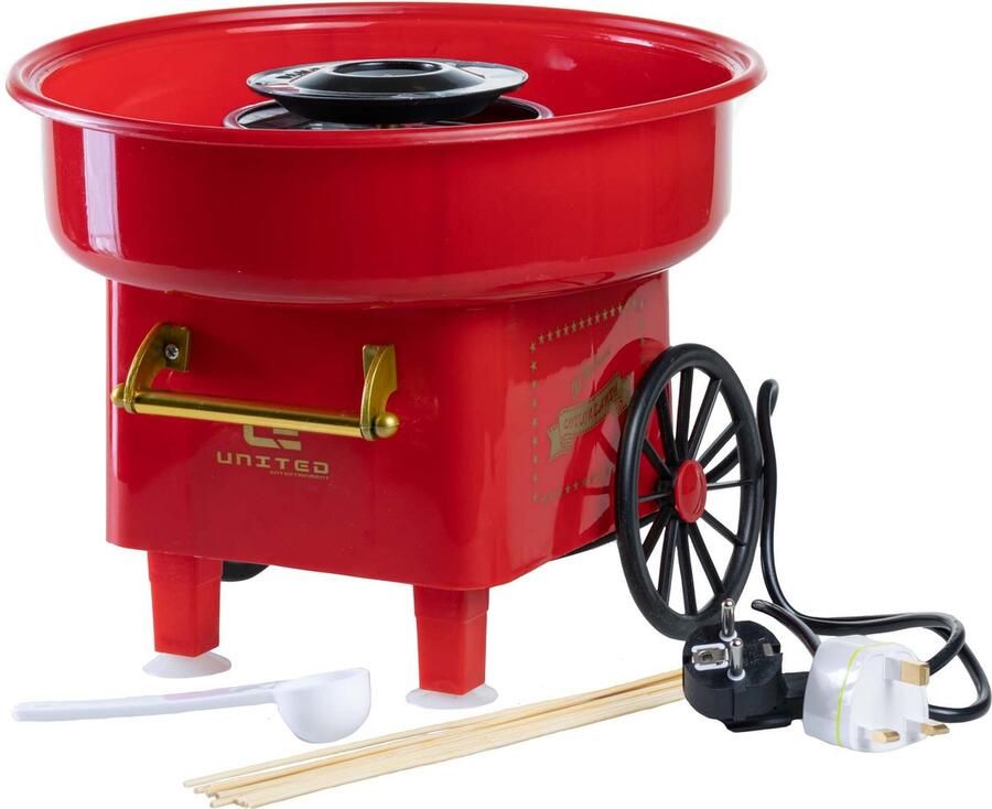 United Entertainment Cotton Candy Maker Suikerspin Mini suikerspin maker Snoep Kinderfeestje