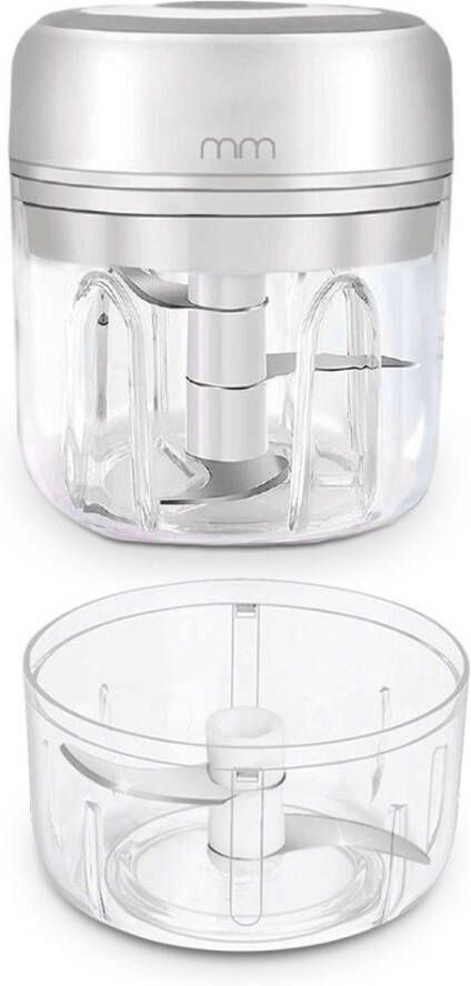 Designed By Man Oplaadbare Mini Food Processor – Compact Keukenapparaat met 2 Maatbekers & Roestvrijstalen Messen - Foto 2