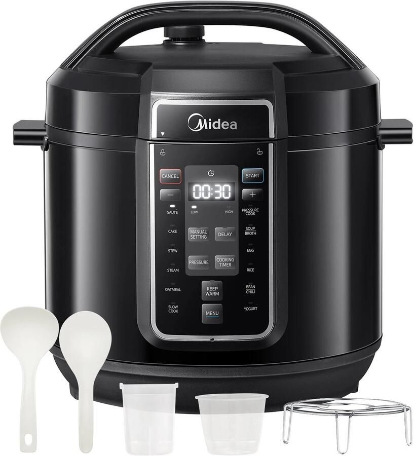 Milova Multicooker Slowcooker Crockpot Rijstkoker Yoghurtmaker Snelkookpan 9 Functies 12 Programma's Met timer